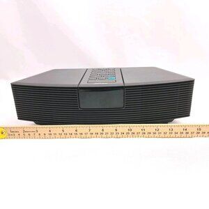 Bose Wave Radio Black AM/FM Clock Alarm Tested Works No Remote